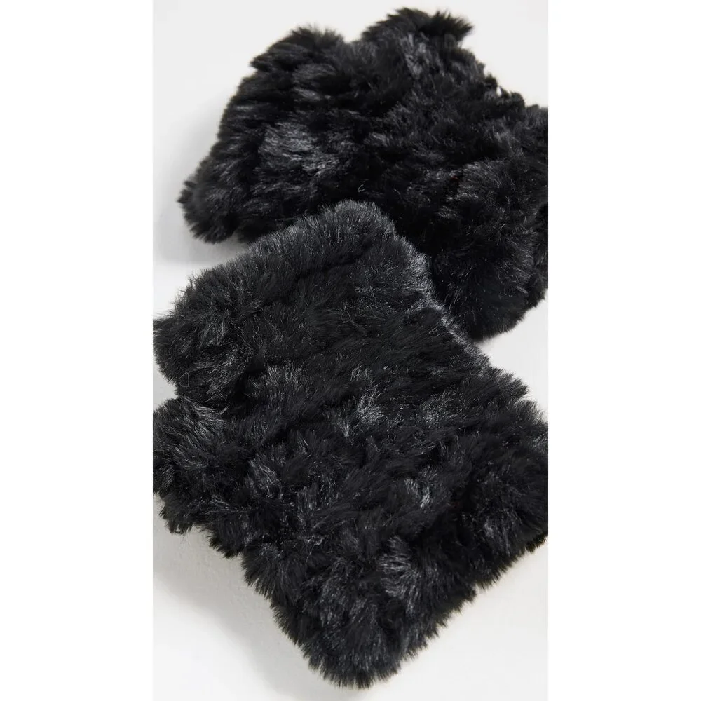 Jocelyn Women's Faux Mandy Mittens, Black, One Size